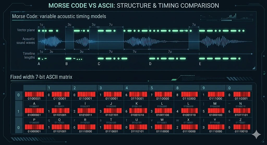 Morse Code vs ASCII | Character Map